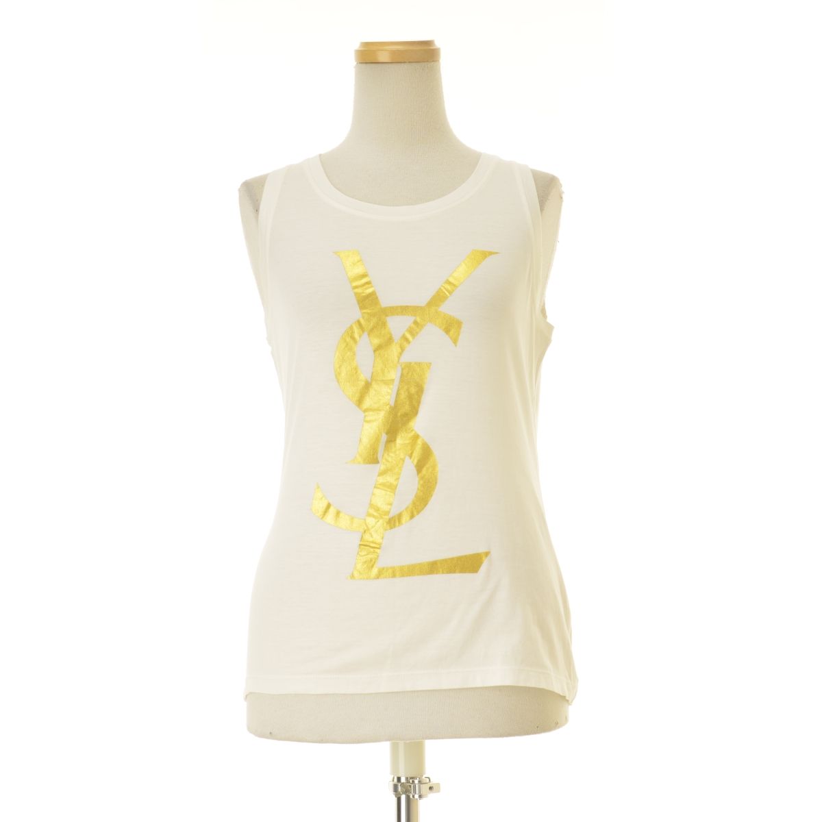 【YvesSaintLaurent】118702 X3070 ロゴプリントタンクトップ