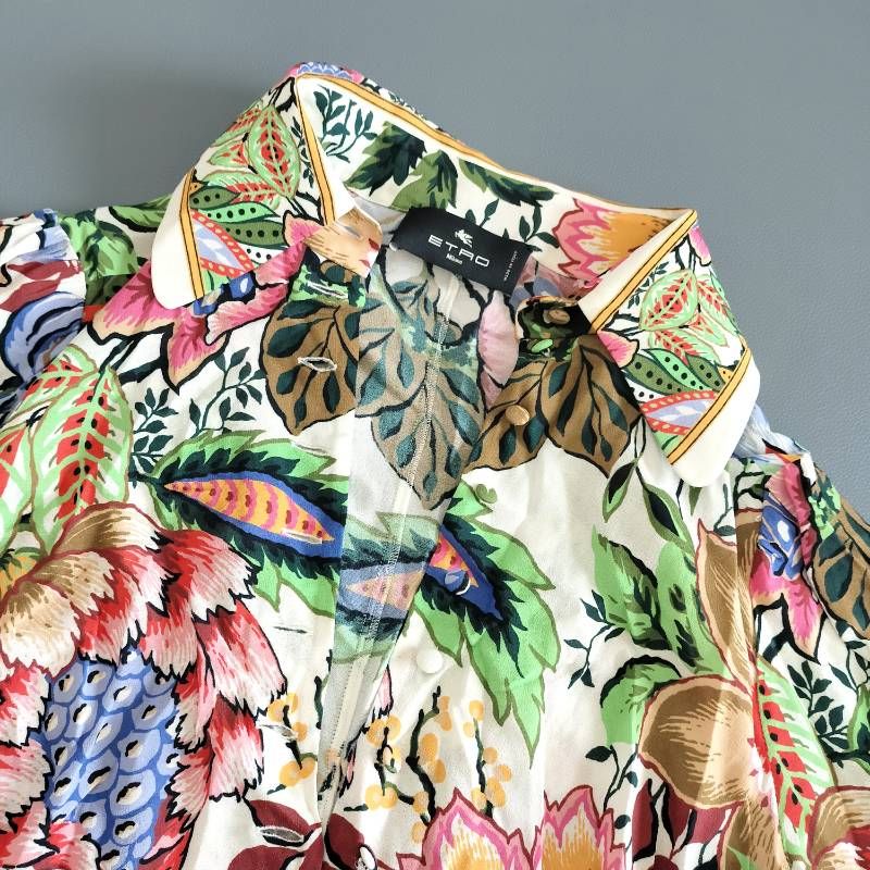 ETRO エトロ フラワープリントマキシシャツドレス マルチカラー 総柄