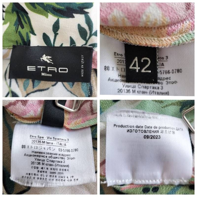 ETRO エトロ フラワープリントマキシシャツドレス マルチカラー 総柄