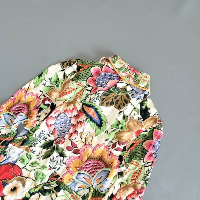 ETRO エトロ フラワープリントマキシシャツドレス マルチカラー 総柄