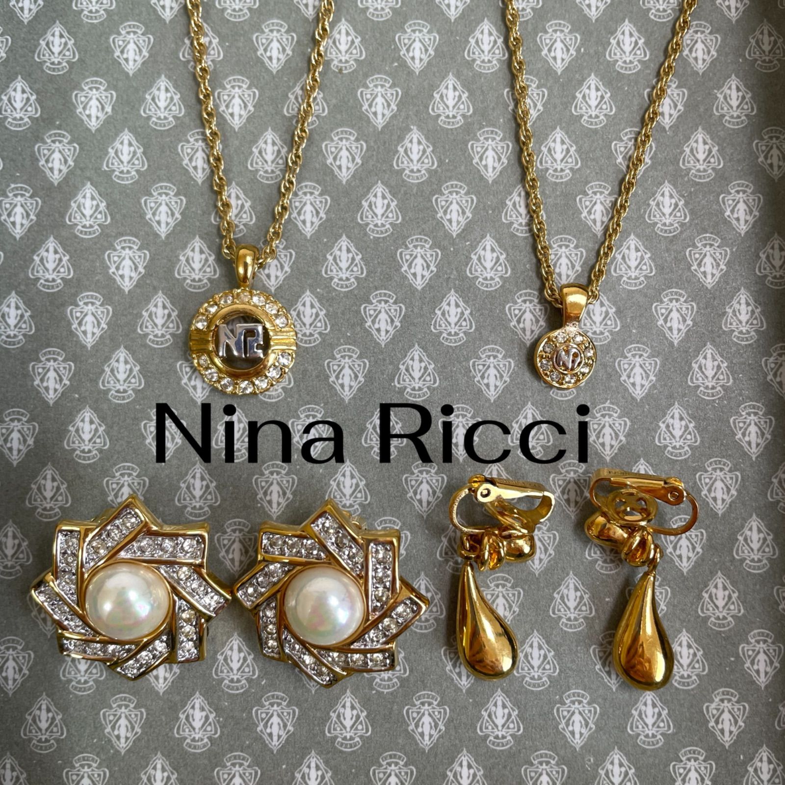 Nina Ricci ネックレス イヤリング 4点セット まとめ売り ヴィンテージ