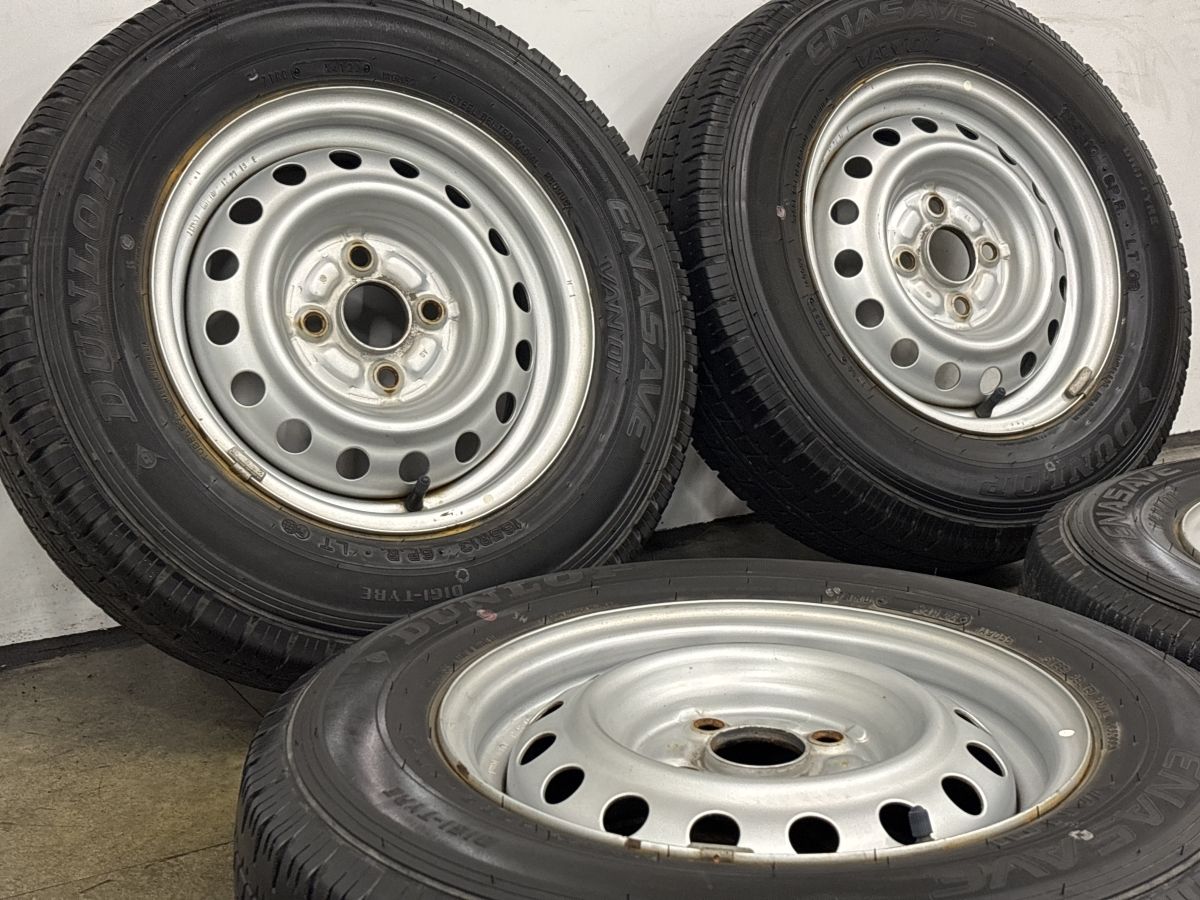 バリ溝】スチールホイール 13in 5J +45 PCD100 ダンロップ エナセーブ 
