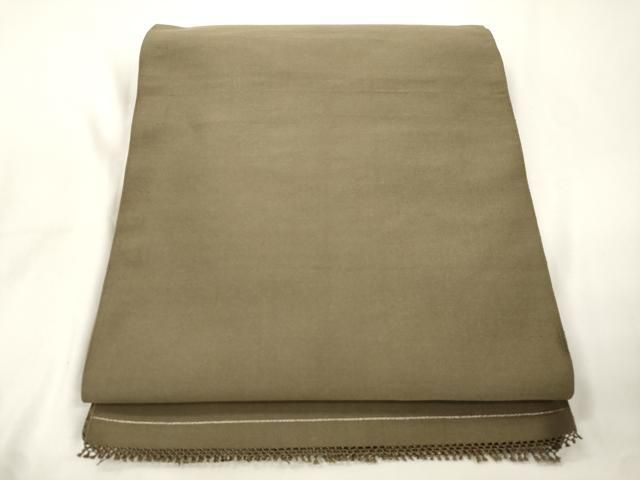 平和屋着物●爪掻き本綴れ　八寸名古屋帯　鶸茶色　正絹　逸品　CABJ9498dy