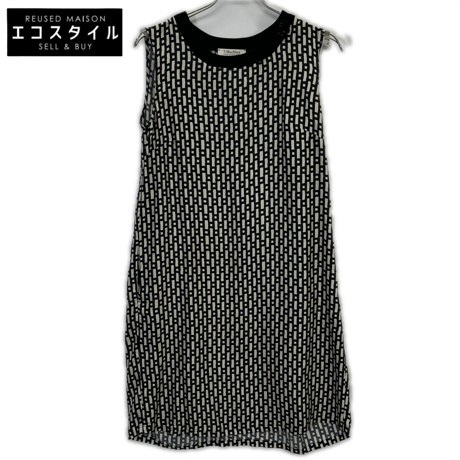 Max Mara マックスマーラ 92260908 ブラック ノースリーブ ワンピース