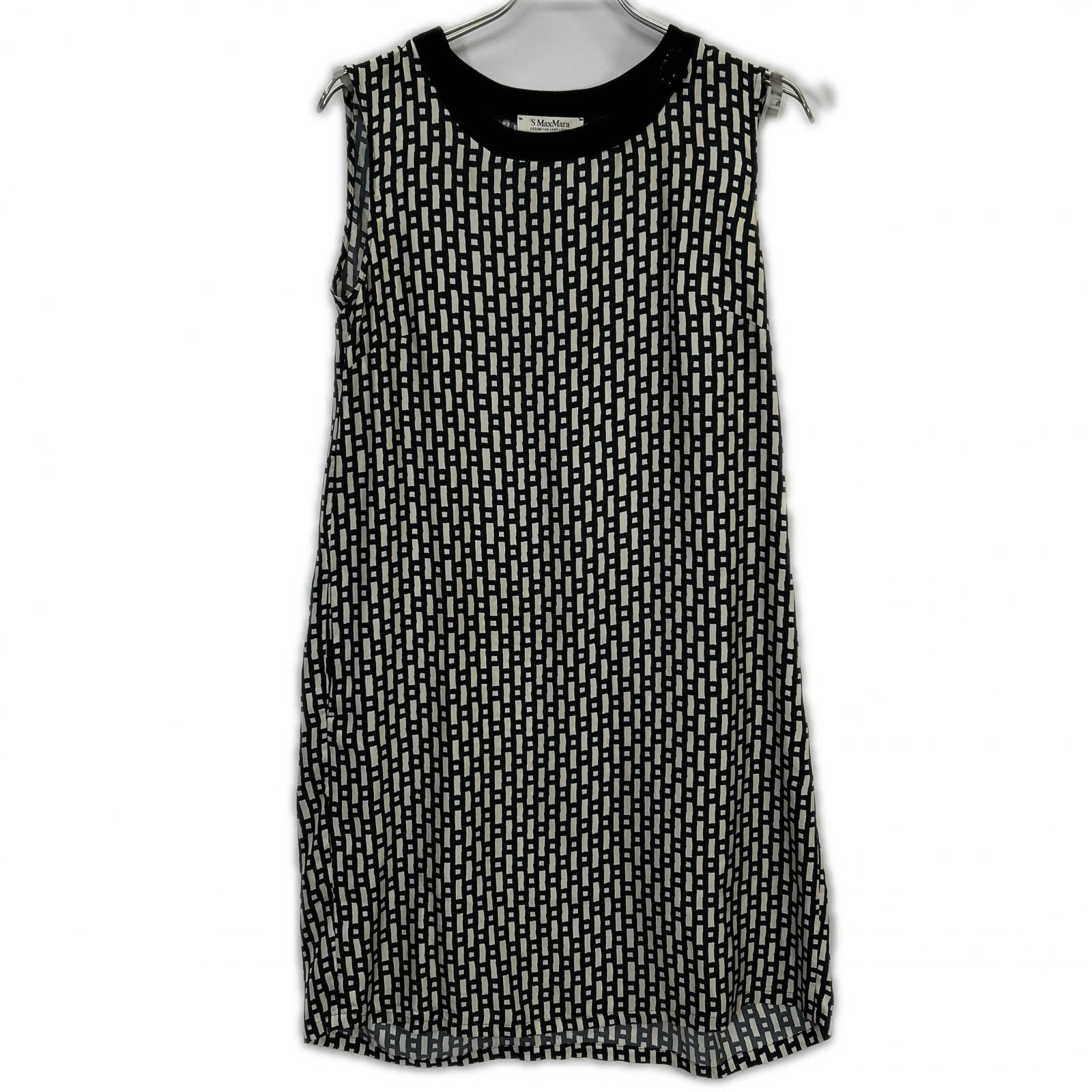 Max Mara マックスマーラ 92260908 ブラック ノースリーブ ワンピース