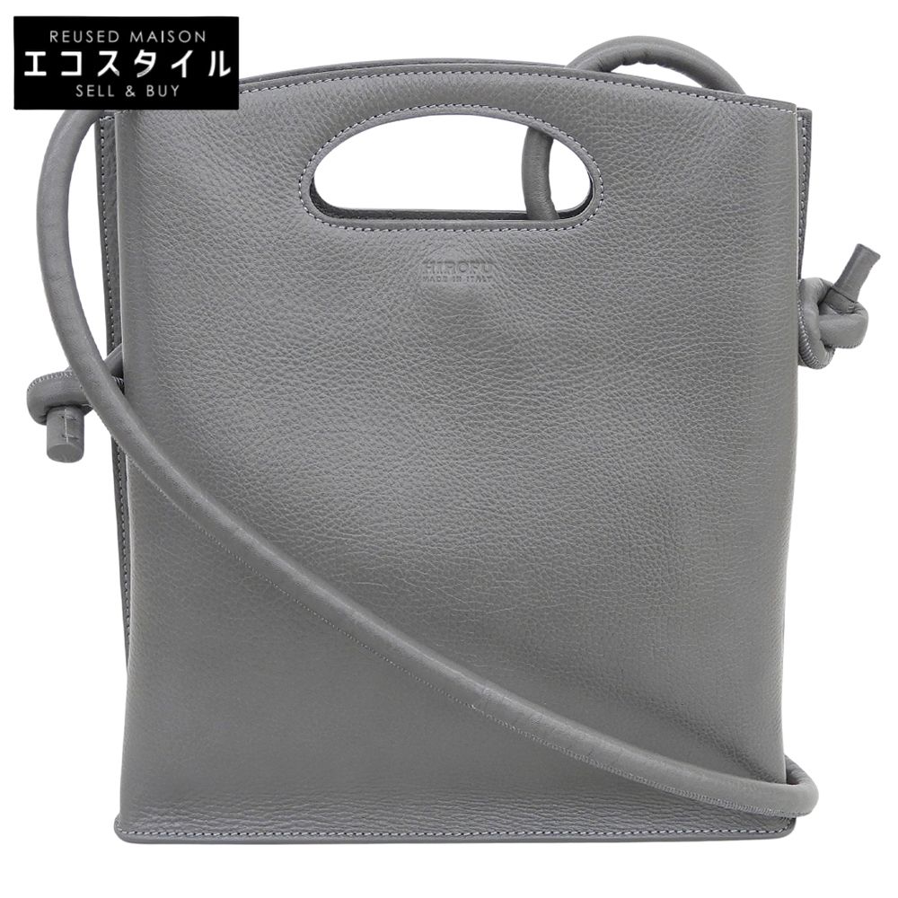 今だけSALE！！！ヒロフ　ハンドバッグ グレー HIROFU ヒロフ 美品 コーダ/CODA レザー 2WAY ハンドバッグS