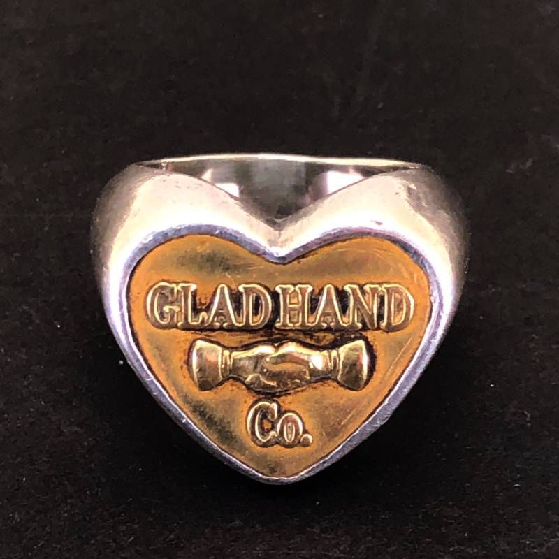 GLAD HAND グラッドハンド／ハートモチーフ ボタン リング 指輪／約11