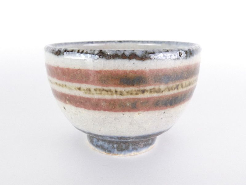 茶道具 河井武一 辰砂茶碗 共箱 真作保証(叔父 河井寛次郎)(ZE937) 河井武一「辰砂線引組茶碗」共箱 保証品 茶道具 /K(K-4) - メルカリ
