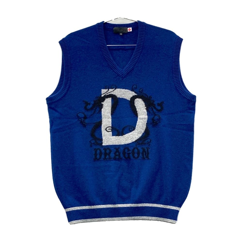 サイズ：3 DANCE WITH DRAGON ダンスウィズドラゴン カシミヤ ニットベスト ネイビー系 [240101733172] ゴルフウェア メンズ ストスト