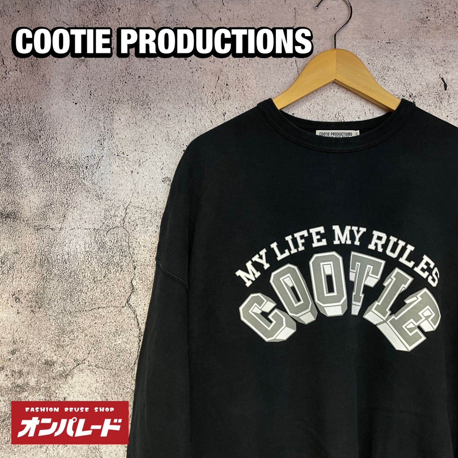 COOTlE PRODUCTIONS クーティー プロダクション フロントプリント スウェット