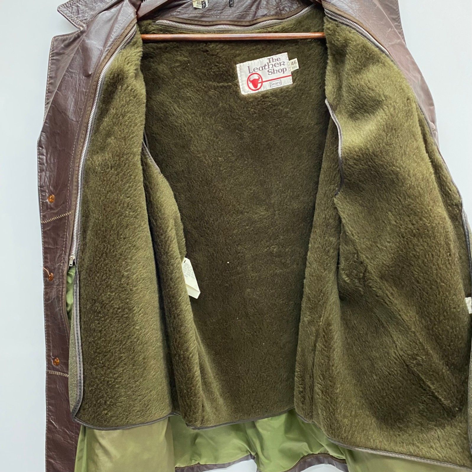 シアーズ Sears 80's The Leather Shop レザー カーコート ジャケット