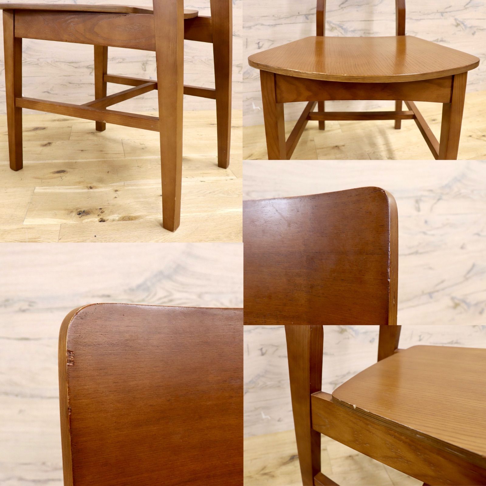 美品 Francfranc フランフラン コムンチェア 天然木 GMJH245○Francfranc / フランフラン コムンチェア ダイニングチェア 2