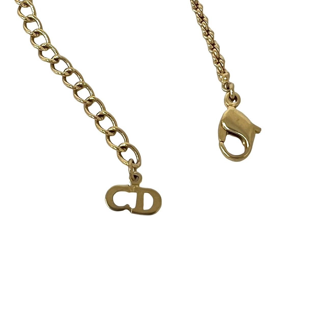 極 美品 Christian Dior ディオール CD ロゴ ハート リボン モチーフ