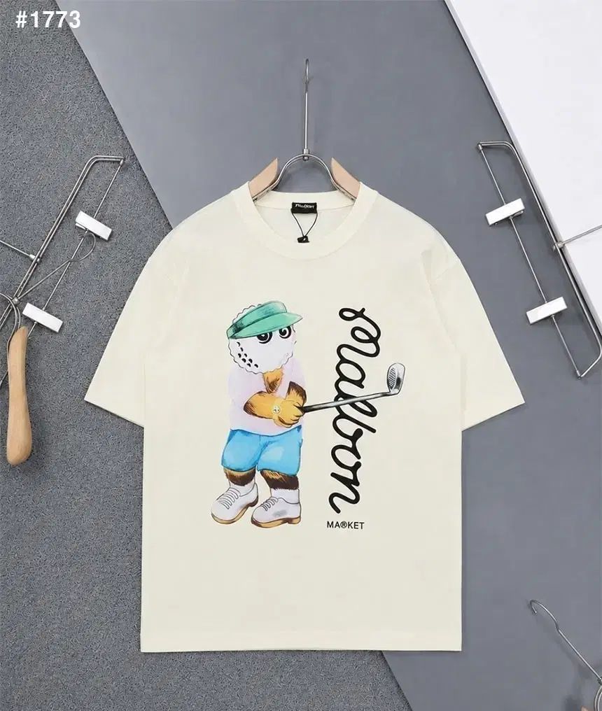 マルボンゴルフ X マーケット コルピング クマ ラウンド Tシャツ