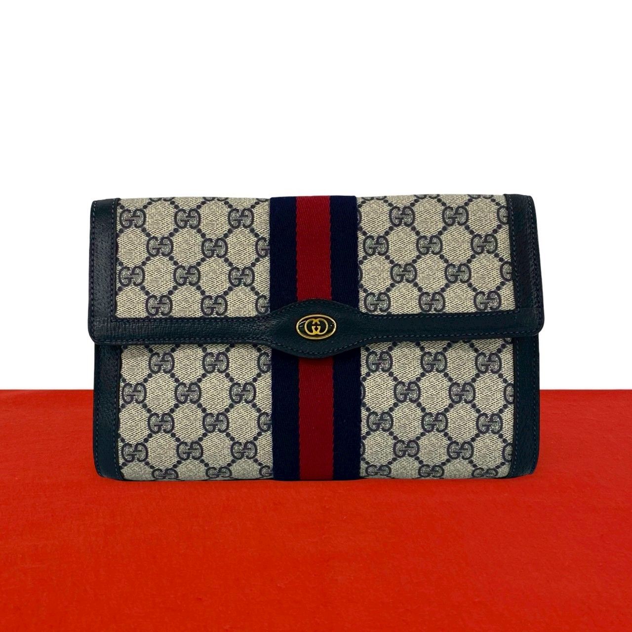 極 美品 GUCCI グッチ オールドグッチ ヴィンテージ シェリーライン GG