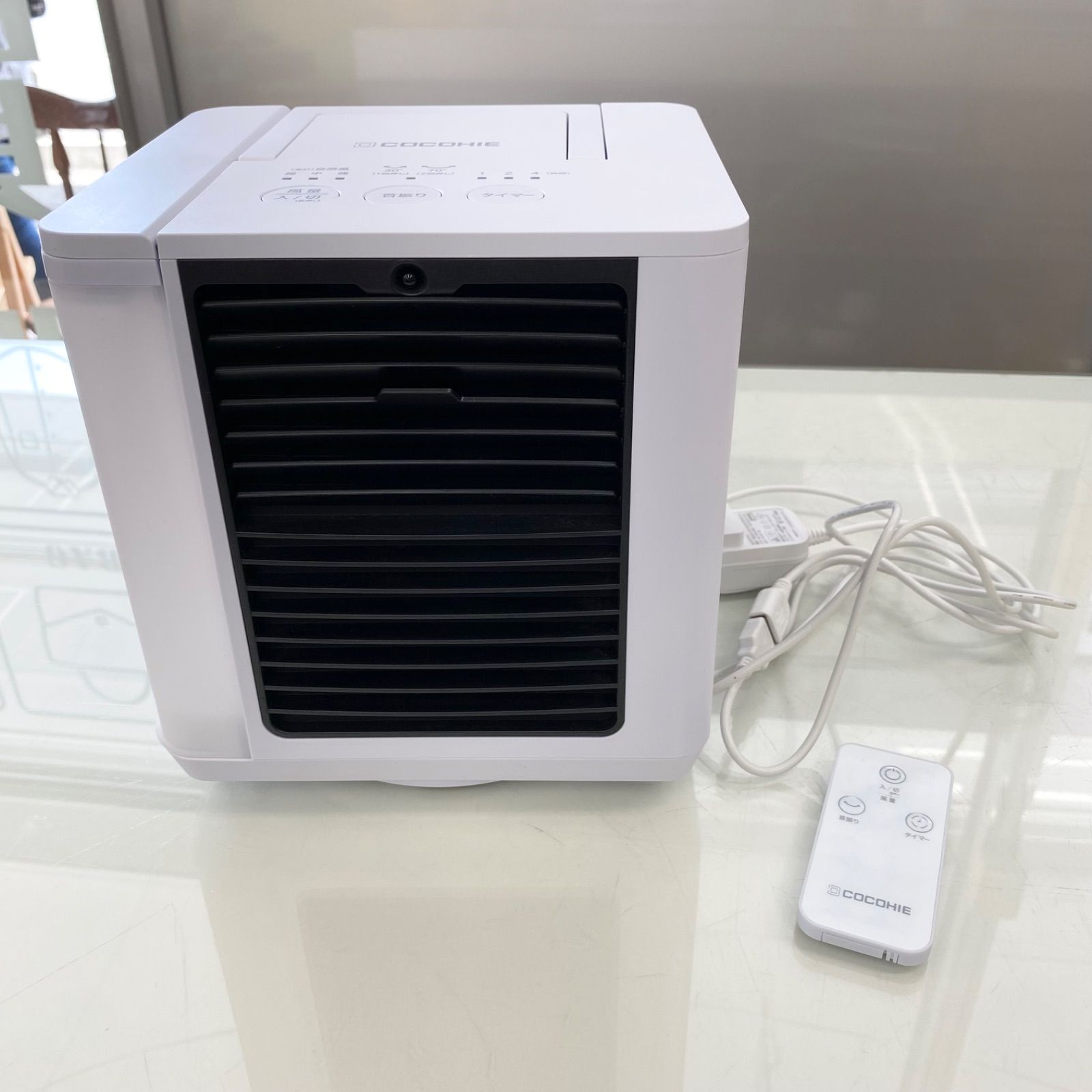 美品》 ショップジャパン 卓上冷風扇 扇風機 ここひえ R7 COCOHIE 型名