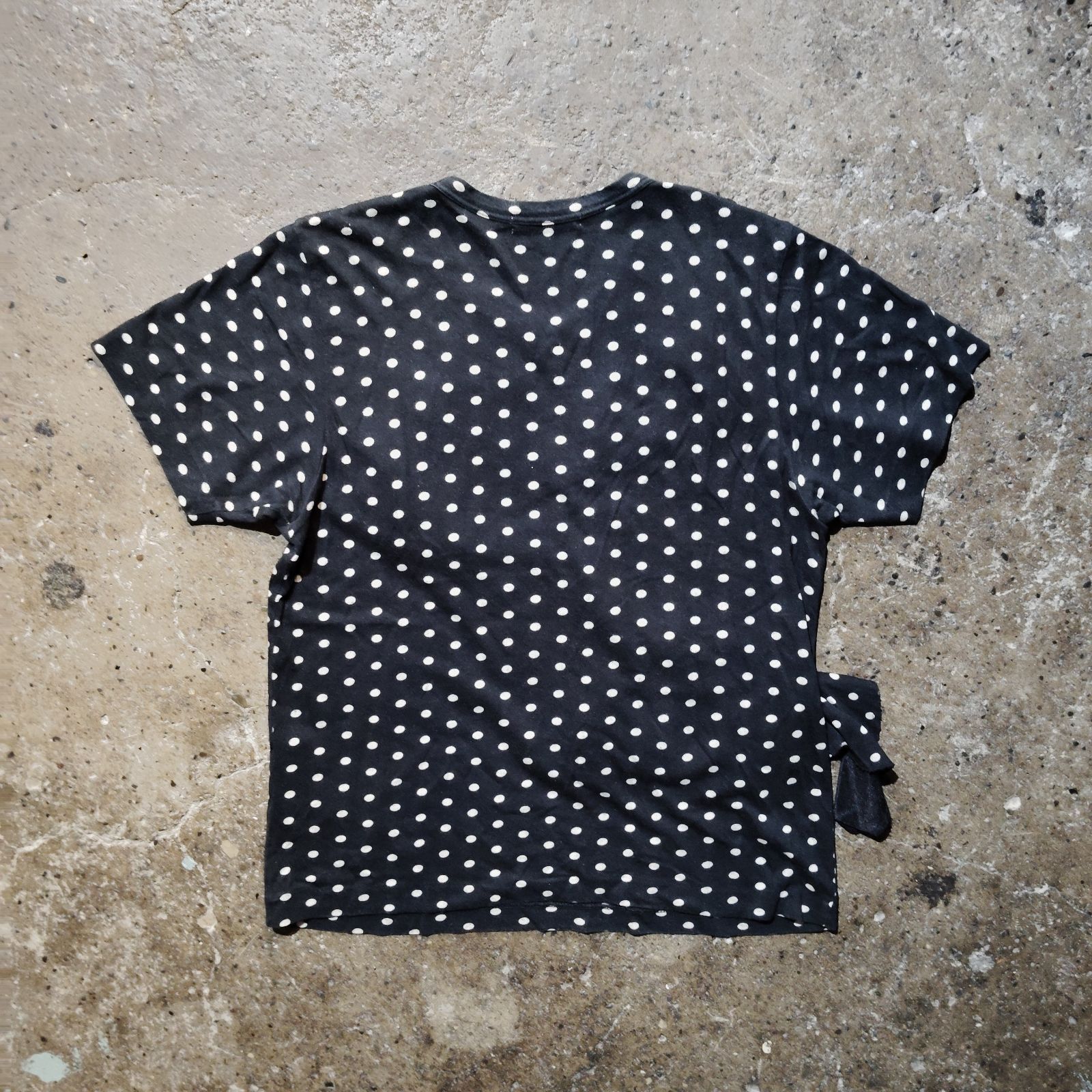 COMME des GARCONS 10ss ポルカドットパッチワークフリルカットソー