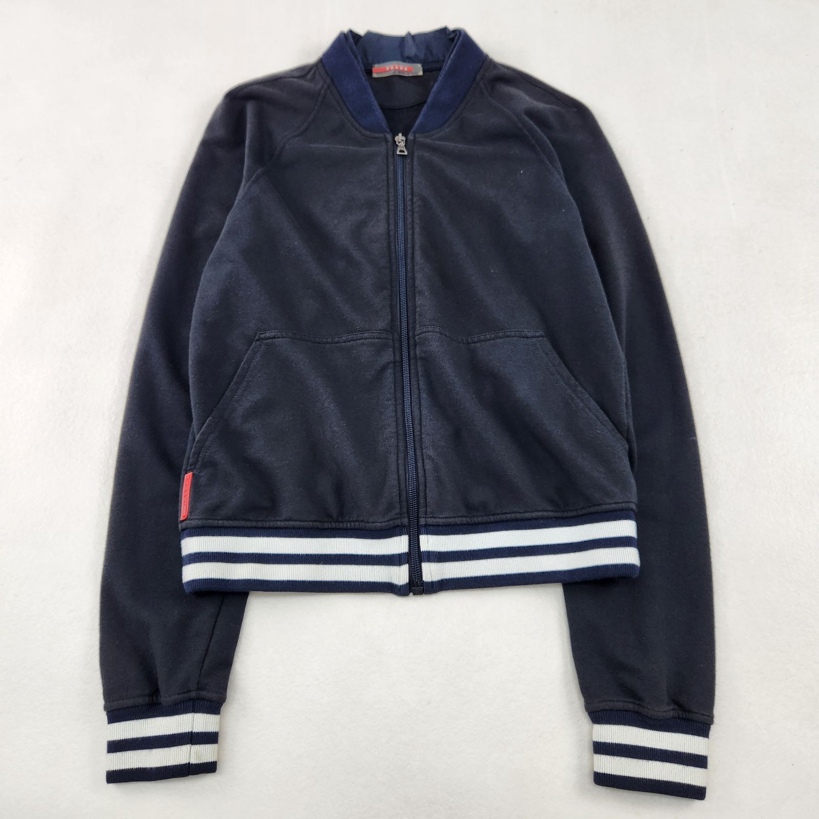 PRADA フリースジャケット プラダ スポーツ クロップド フルジップ 