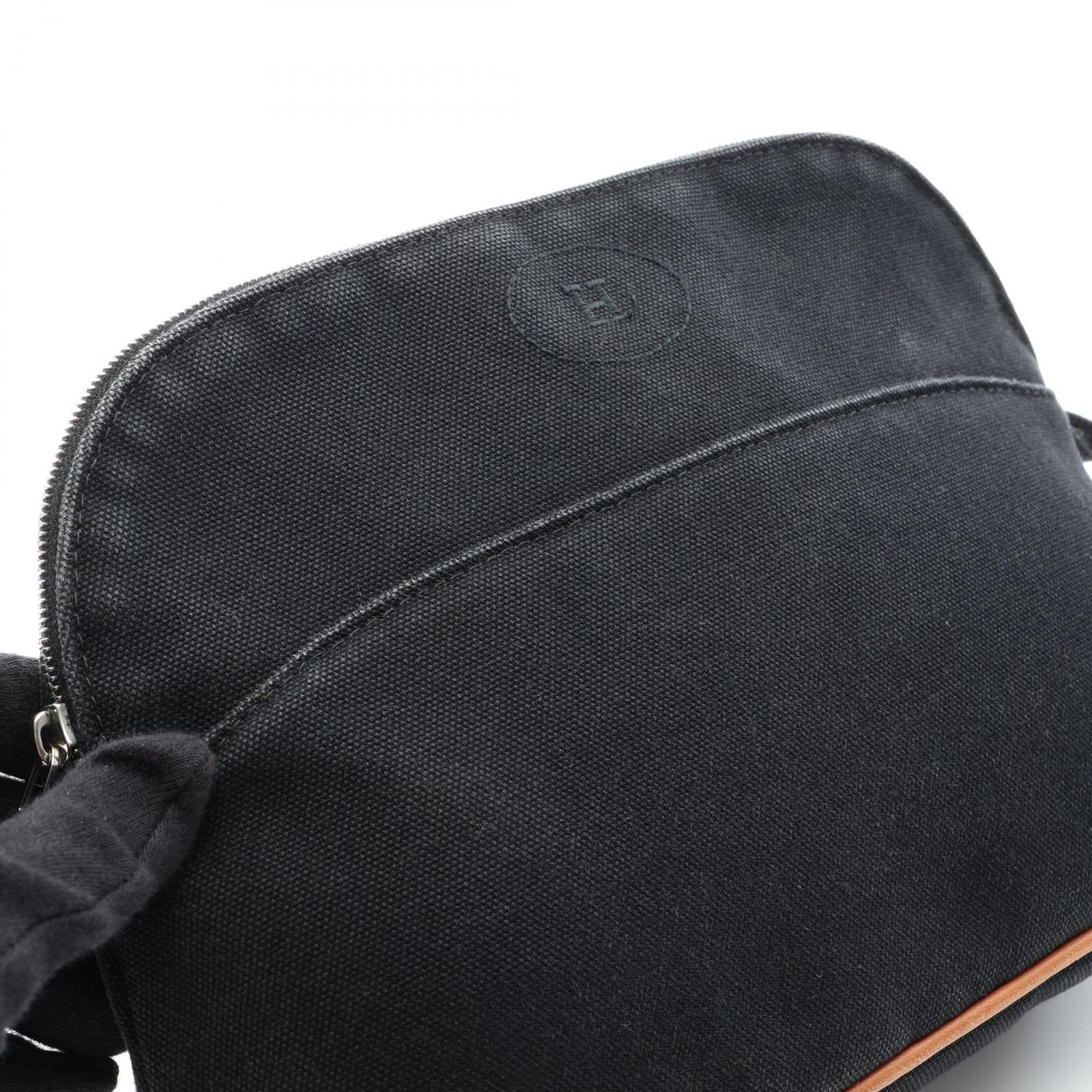 エルメス HERMES ポーチ ボリードポーチMM ブラック キャンバス レザー