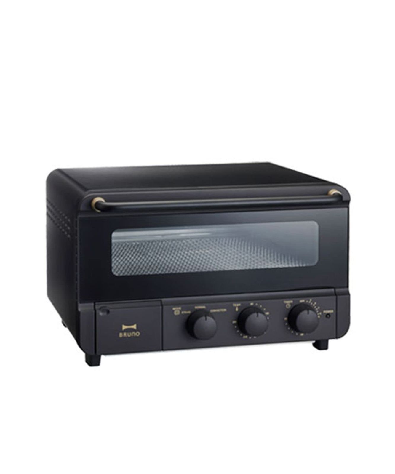 BRUNO ブルーノ オーブン トースター 4枚焼き スチーム ＆ ベイク コンベクション機能 温度調節 1350W ピザ対応 ブラック 黒 BOE067-BKpms