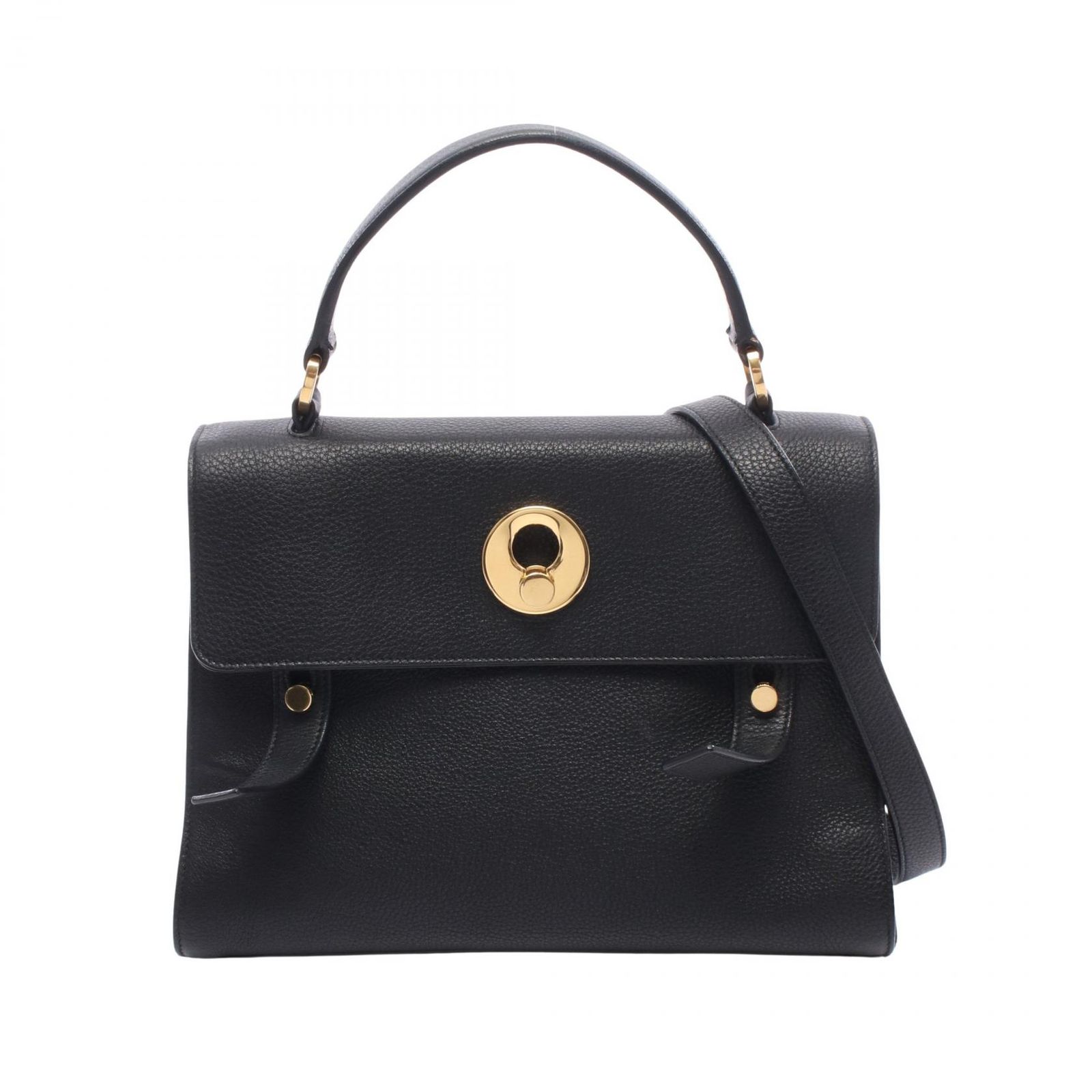 サンローランパリ SAINT LAURENT PARIS ハンドバッグ ミューズトゥ 2WAY 368229 ブラック レザー ミューズトゥ レディース Used B