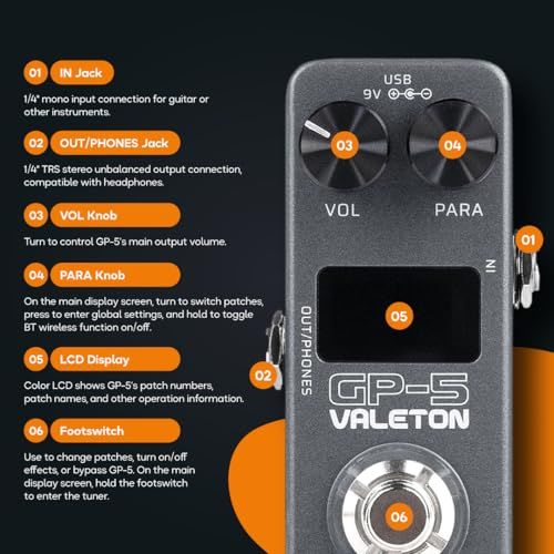 Valeton GP-5 マルチエフェクト プロセッサー スナップトーン IR