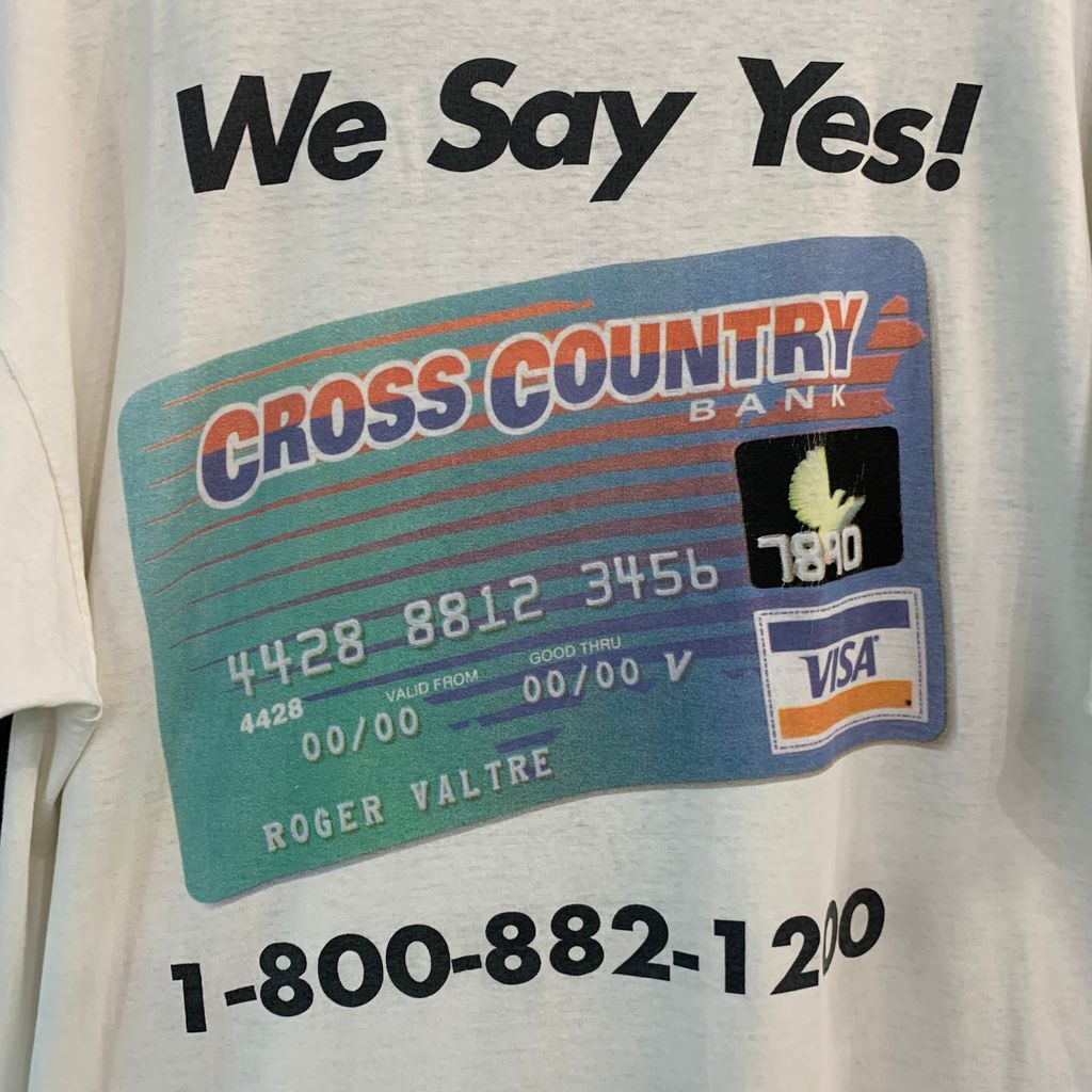 SCREEN STARS スクリーンスターズ CROSS COUNTY BANK Tee T-shirt 銀行T 企業T Cross Country Bank クロス カントリー銀行 VISA クレジットカード プロモーションT No.I980 7,920円