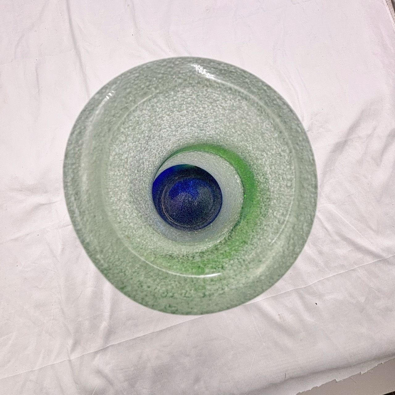 ❗️✨希少品✨❗️】稲嶺盛吉 琉球ガラス 宙吹きガラス 花瓶 花器 高