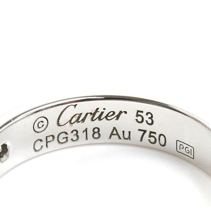 CARTIER カルティエ K18WG ホワイトゴールド ミニラブ1Pダイヤ リング 