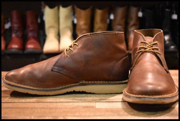 【8.5D 中古 24年】レッドウィング 3622 ウィークエンダーチャッカ 茶 カッパーラフ＆タフ ブーツ redwing 3604 HOPESMORE【GG374】