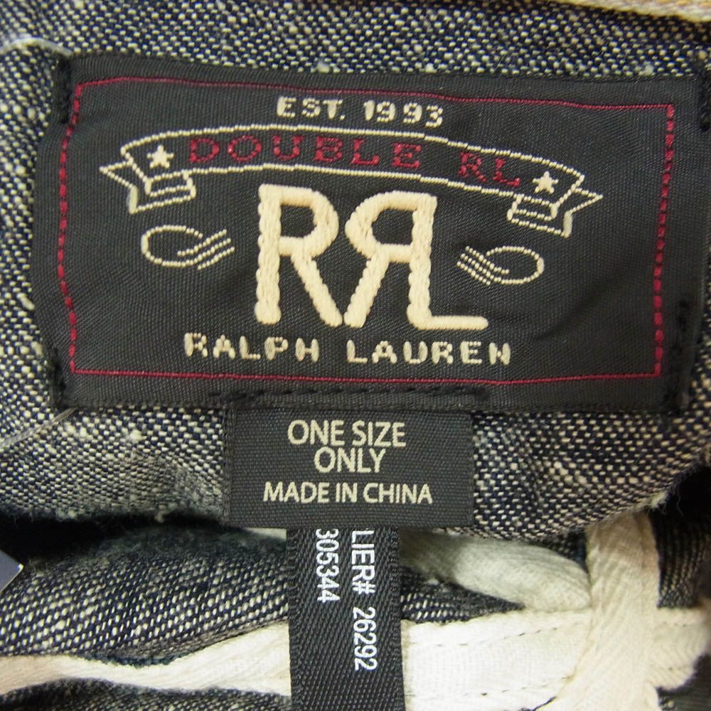 RRL ダブルアールエル DENIM WORK CAP デニム ロゴ ワークキャップ