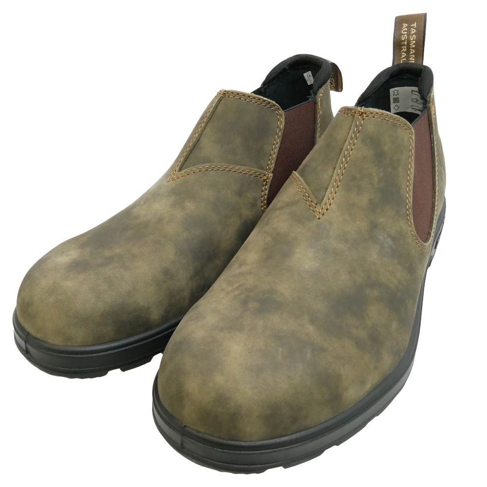 ブランドストーン BLUNDSTONE 2036 ORIGINALS SLIP ON LEATHER LOW CUT SHOES オリジナル スリッポン スエード レザー ローカット シューズ ブラウン系 UK8【美品】【中古】