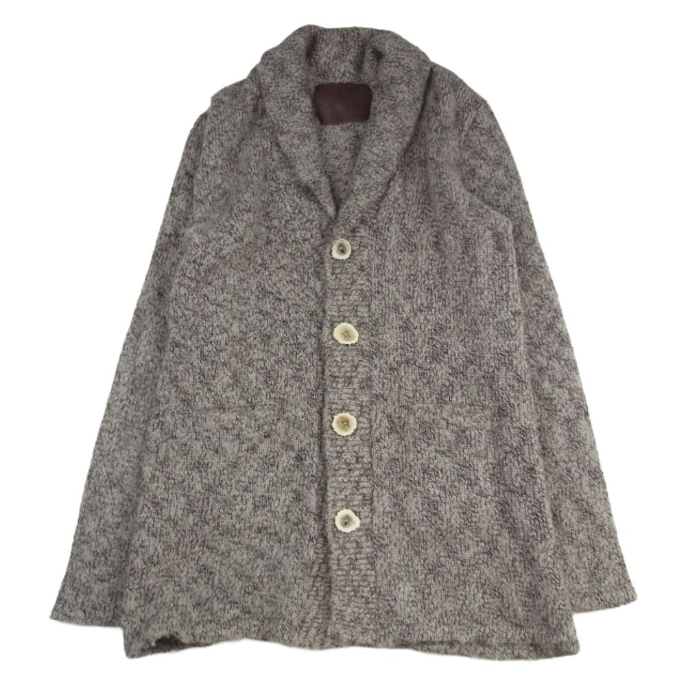BACKBONE バックボーン 10AW BB10FW-KN20 ショールカラー ローゲージ アルパカ ウール ニット カーディガン ベージュ系 L【中古】 BACKBONE バックボーン 10AW BB10FW-KN20 ショールカラー ローゲージ