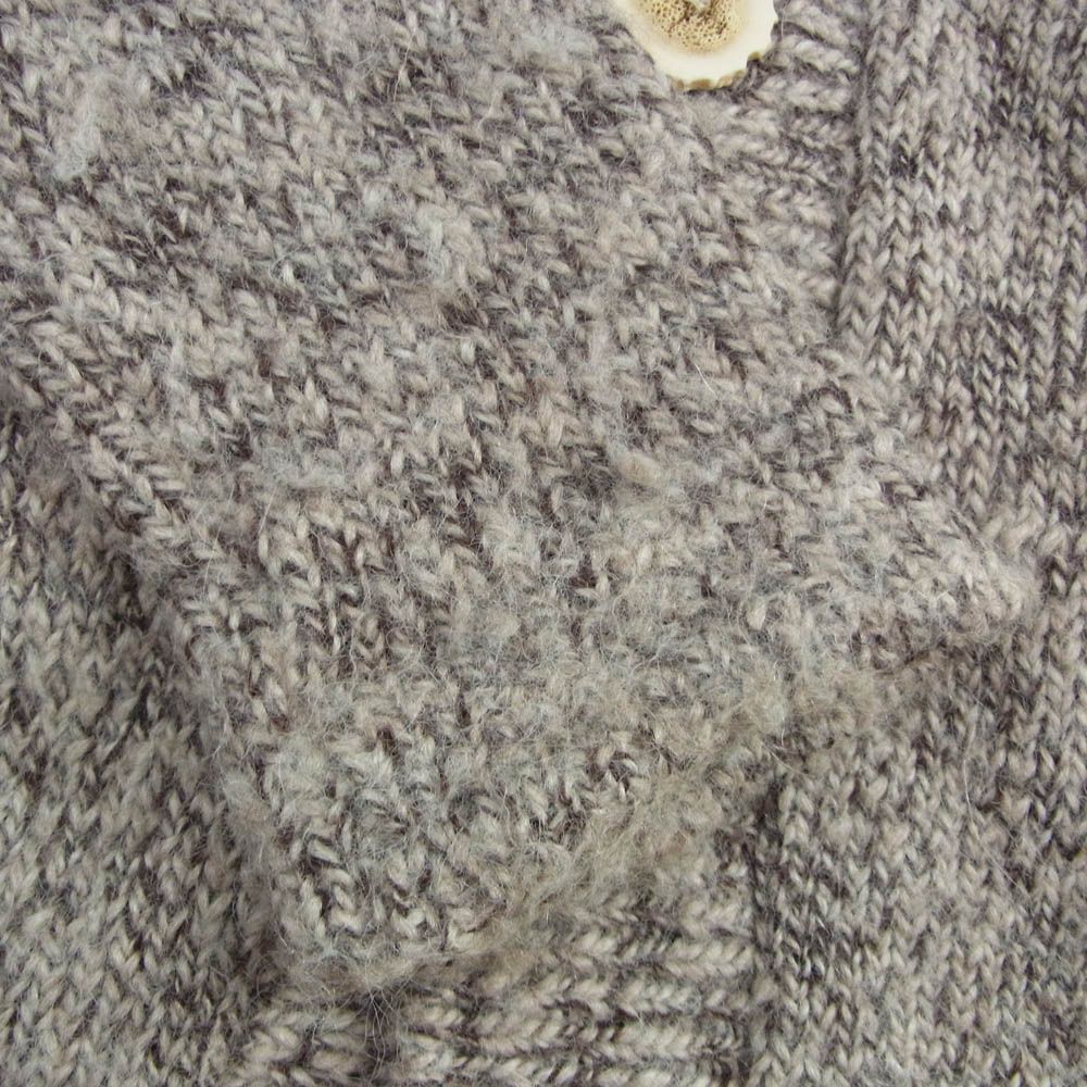 BACKBONE バックボーン 10AW BB10FW-KN20 ショールカラー ローゲージ アルパカ ウール ニット カーディガン ベージュ系 L【中古】 BACKBONE バックボーン 10AW BB10FW-KN20 ショールカラー ローゲージ