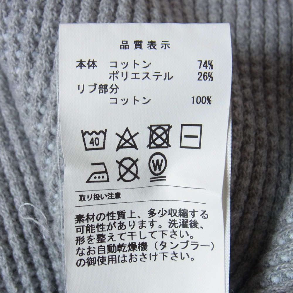 DESCENDANT ディセンダント ロゴ 刺繍 ワッフル サーマル クルーネック