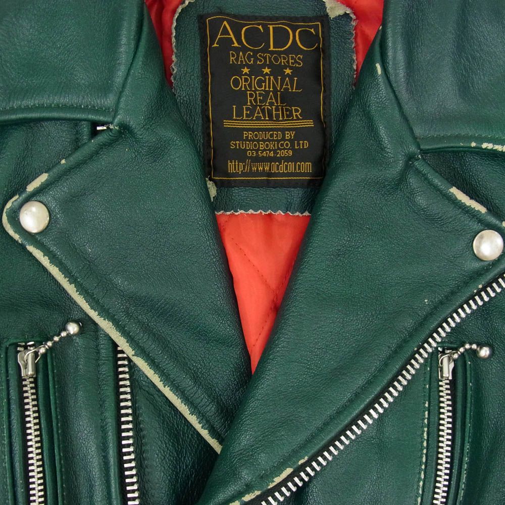 エーシーディーシー ACDC レザー ダブルライダース ジャケット