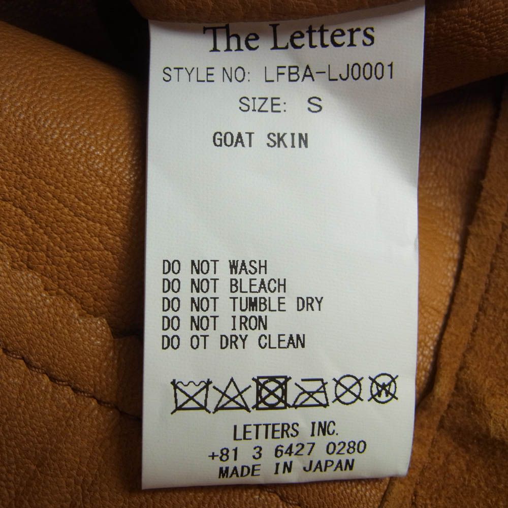 レターズ THE LETTERS LFBA-LJ0001 WESTERN PINKING JACKET ゴート