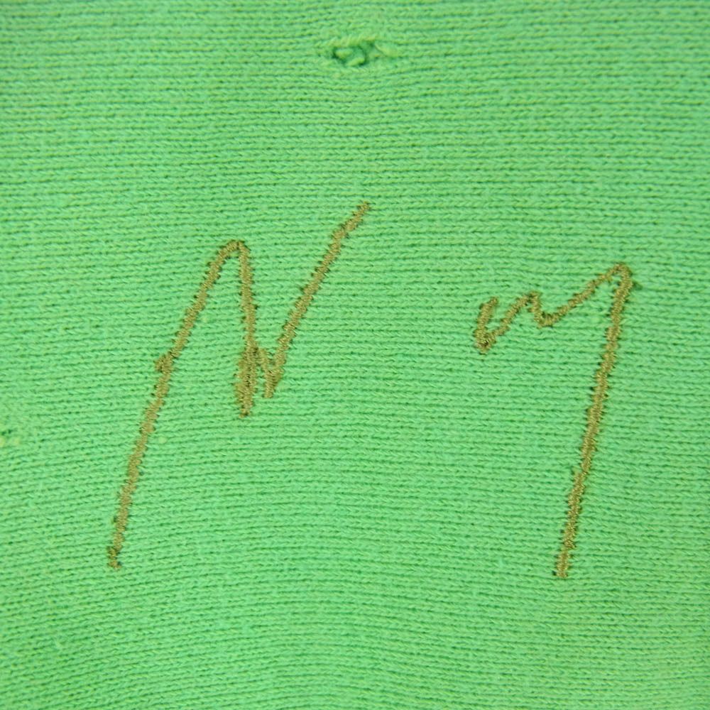 ANCELLM アンセルム 23SS ANC-CT14 DYED DAMAGE SWEAT SHIRT ロゴ刺繍