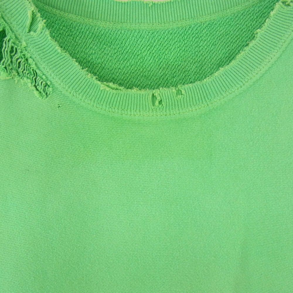 ANCELLM アンセルム 23SS ANC-CT14 DYED DAMAGE SWEAT SHIRT ロゴ刺繍