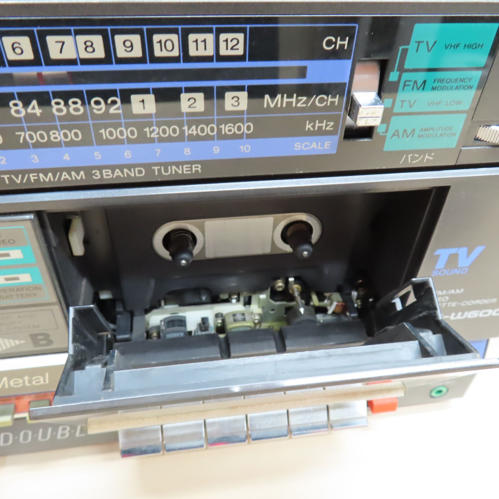 SONY ラジカセ CFS-W600 ブラック ダブルカセット 商品説明必読