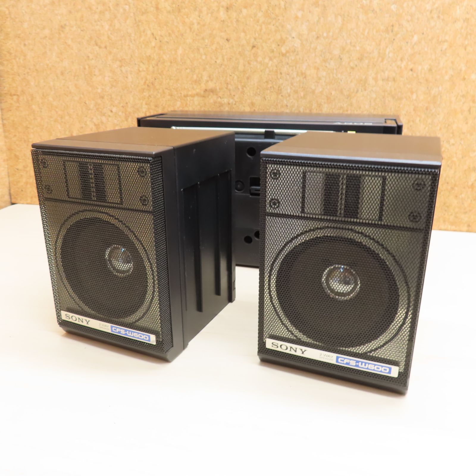 SONY ラジカセ CFS-W600 ブラック ダブルカセット 商品説明必読