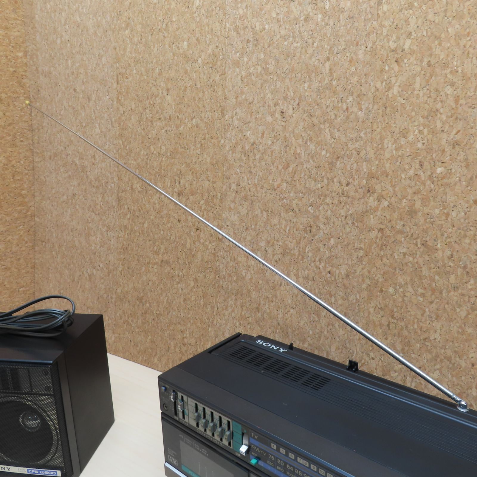 SONY ラジカセ CFS-W600 ブラック ダブルカセット 商品説明必読