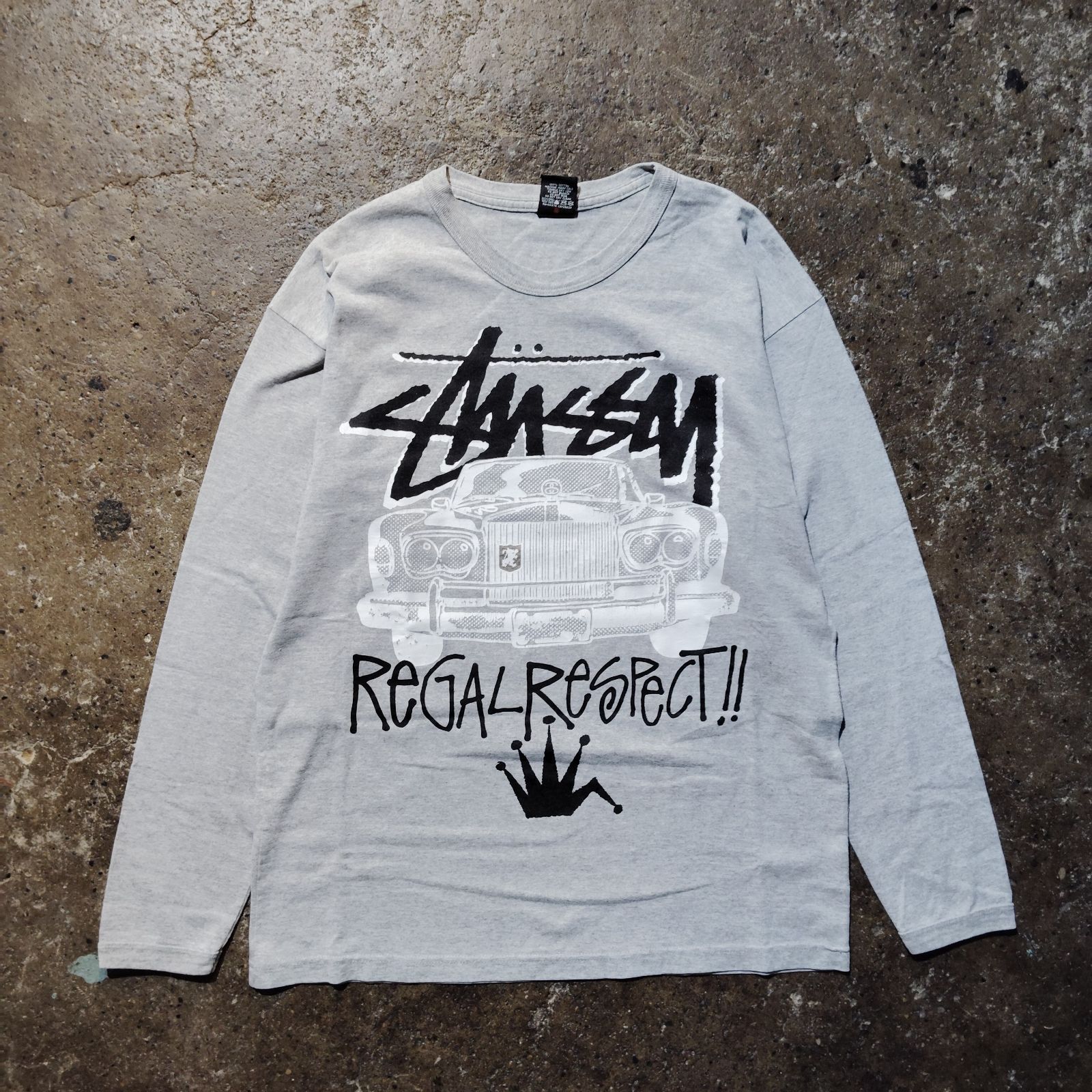 STUSSY 00s REGAL RESPECT!! 長袖カットソー ロンT 車 ステューシー
