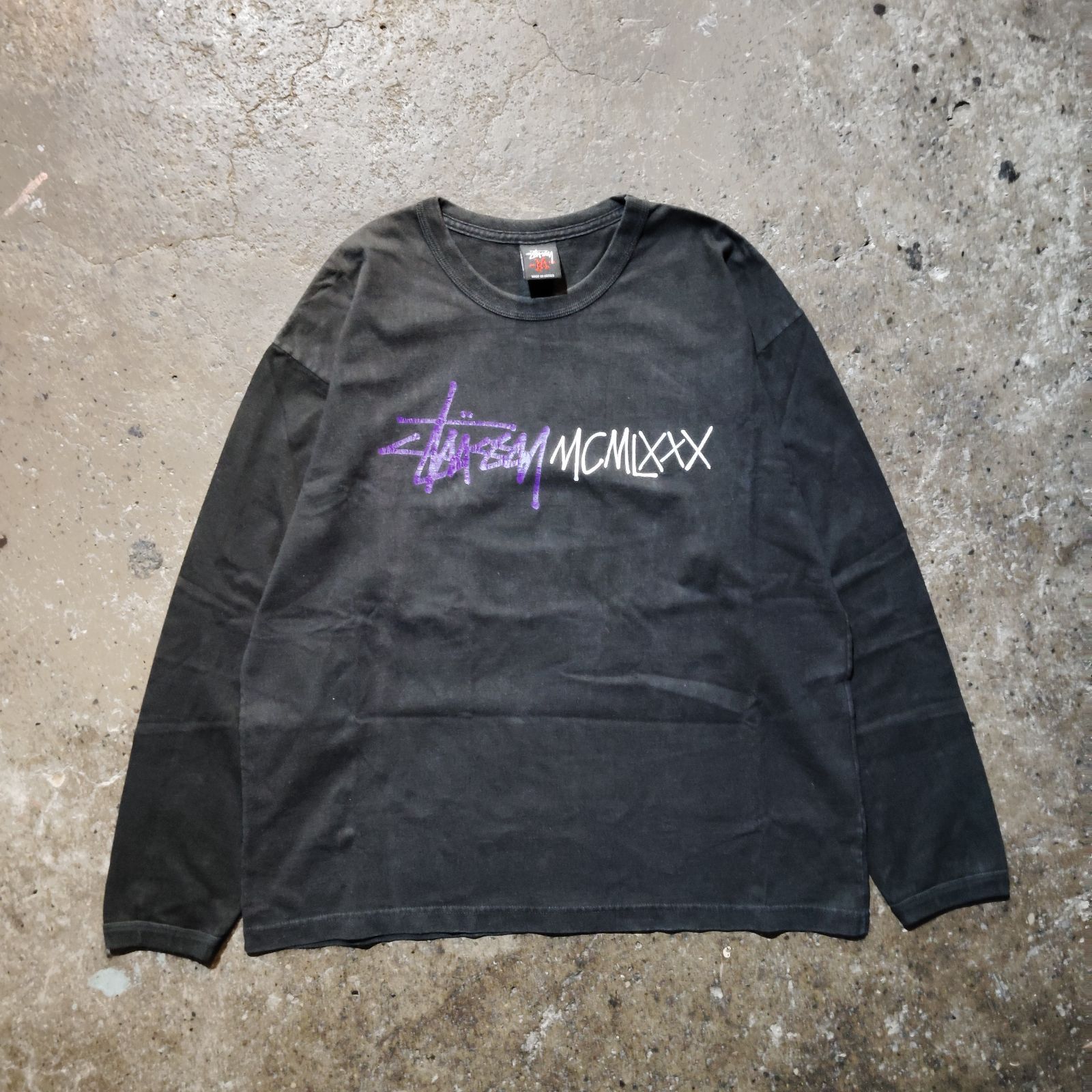STUSSY 00s MCMLXXX 長袖カットソー ロンT ロゴ ステューシー 2000s