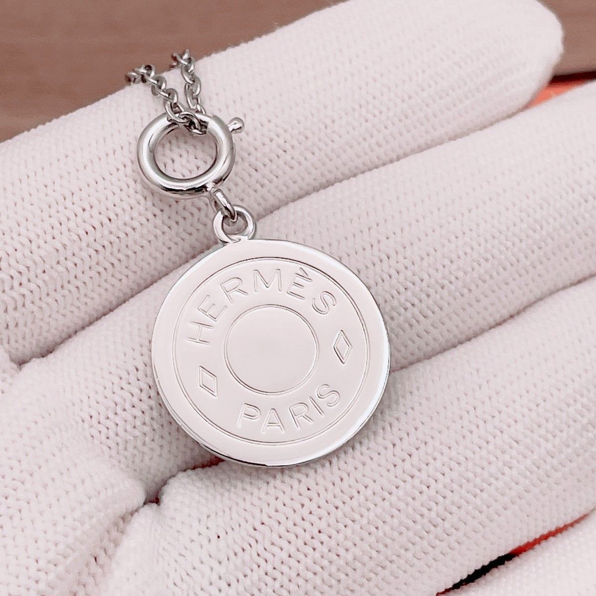 ◇エルメス◇新品仕上済 HERMES セリエ チャーム 大 シルバー