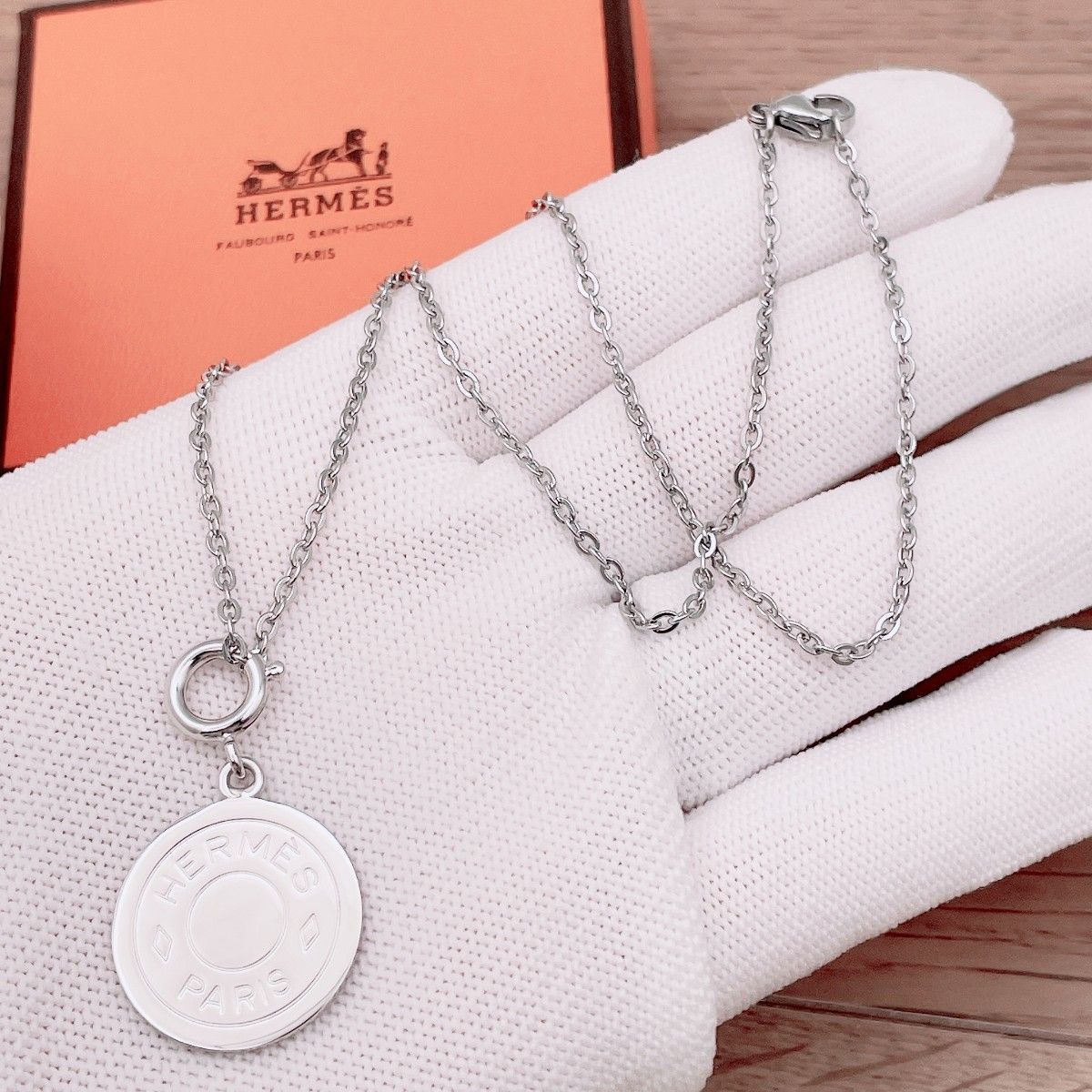 ◇エルメス◇新品仕上済 HERMES セリエ チャーム 大 シルバー