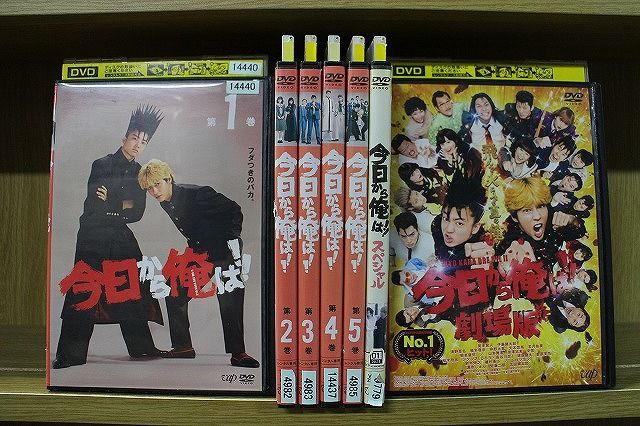 DVD 今日から俺は! 全5巻 + 劇場版 + スペシャル 計7本set ※ケース無し発送 レンタル落ち ZEE1903 8,543円