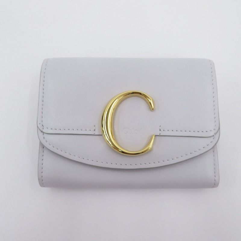 【瀬戸大橋店】 中古 Chloe | クロエ 三つ折り財布 スモール トリフォールド ウォレット CHC19WP088 ブルー 【125】 18,104円