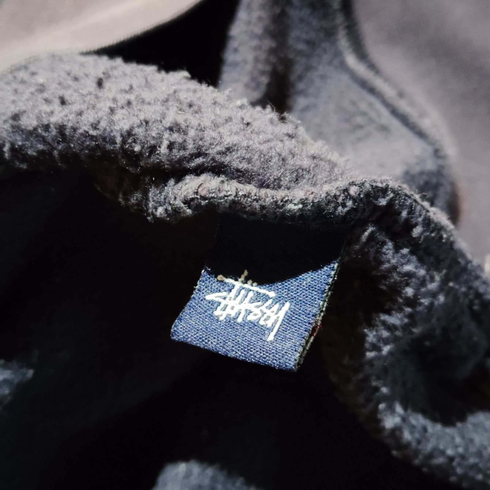 STUSSY 00s 3Dロゴプリントスウェット フロッキープリント