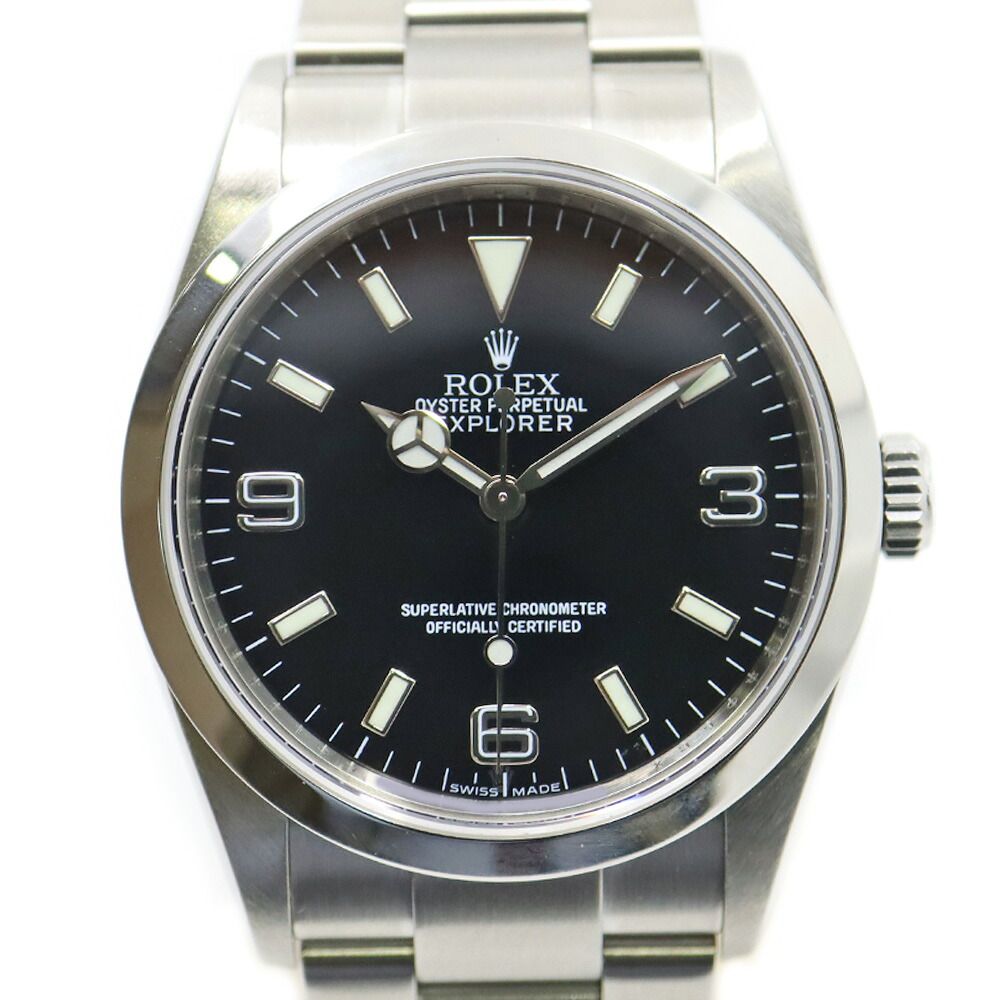 【栄】ロレックス エクスプローラー1 114270 ブラック 腕時計 M番 SS 36mm 自動巻き メンズ